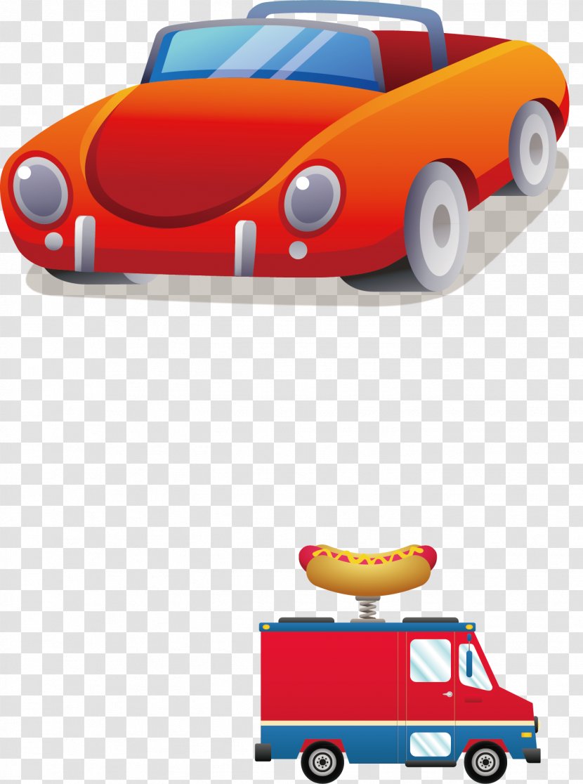 Hot Dog - Compact Car - Red Sports Transparent PNG