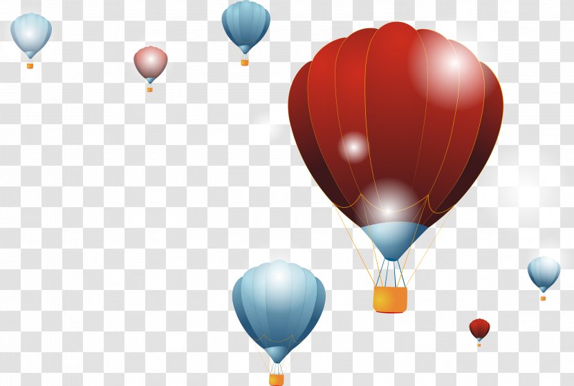 Hot Air Balloon Wallpaper - Decoration Background Vector Transparent PNG