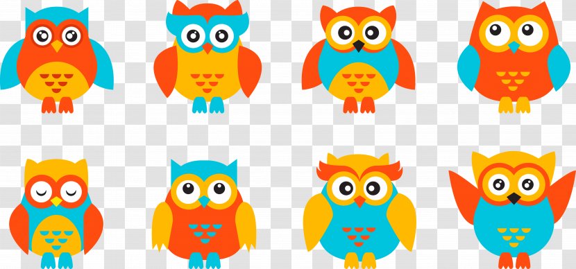 Baby Owls Cuteness Clip Art - Kavaii - Owl Vector Transparent PNG
