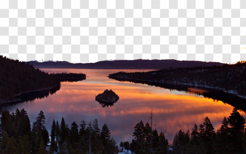 Fannette Island Crater Lake South Tahoe Vikingsholm Mount Rainier National Park - United States - Nine Transparent PNG