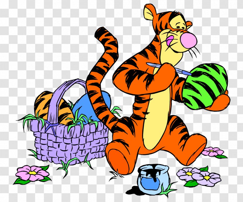 Winnie The Pooh Piglet Easter Bunny Tigger Eeyore - Animation - Pascoa Transparent PNG
