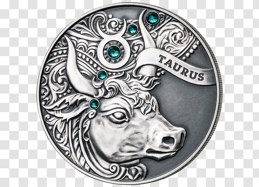 Silver Coin Astrological Sign Zodiac - Mint Transparent PNG