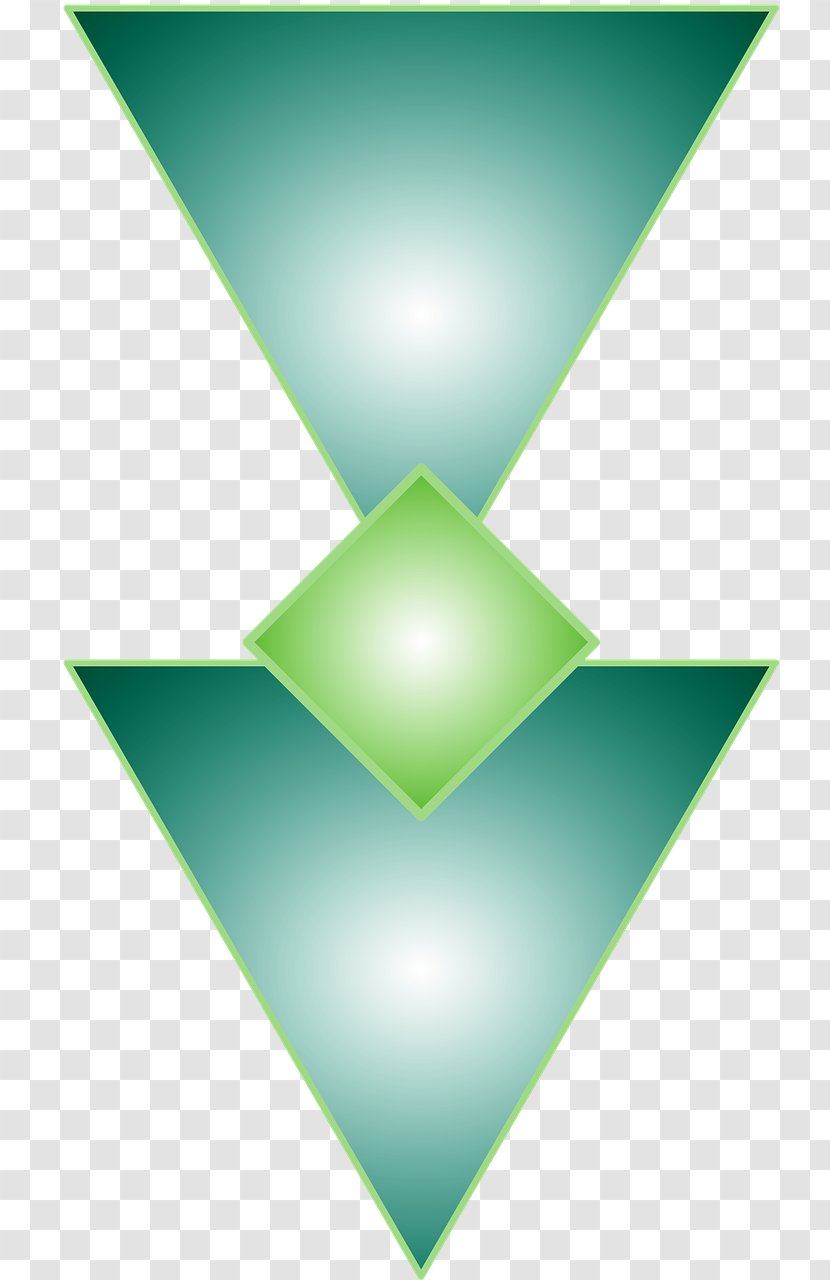 Green Triangle Abstract - Rhombus Transparent PNG