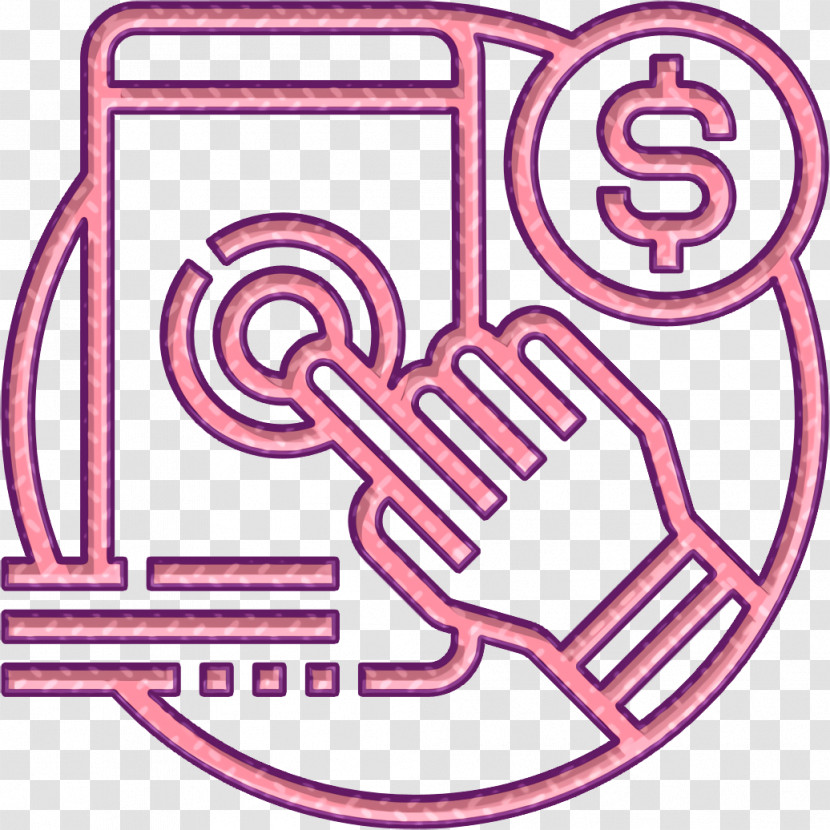 Digital Marketing Icon Hand Icon Pay Per Click Icon Transparent PNG
