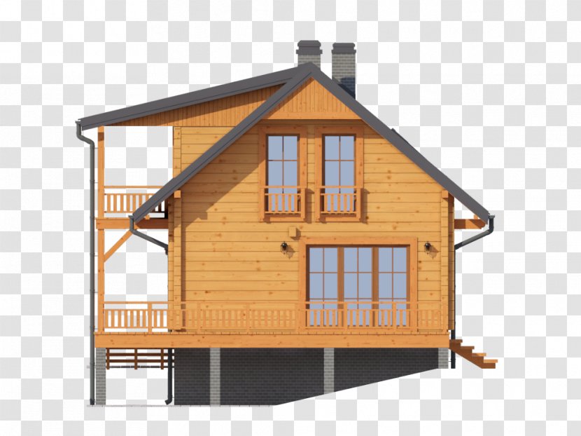 Siding Cottage House Facade Log Cabin Transparent PNG