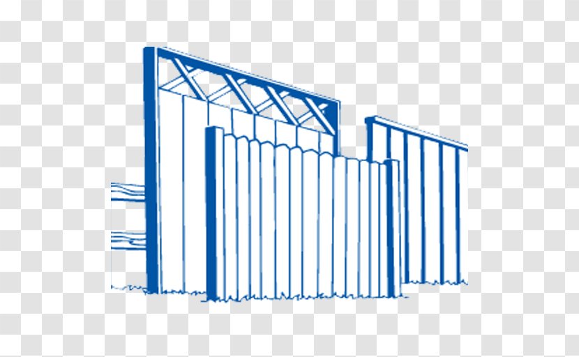 Fence Line Angle Steel Font - Elevation Transparent PNG
