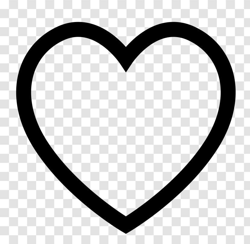 Heart - Black And White - Love Transparent PNG