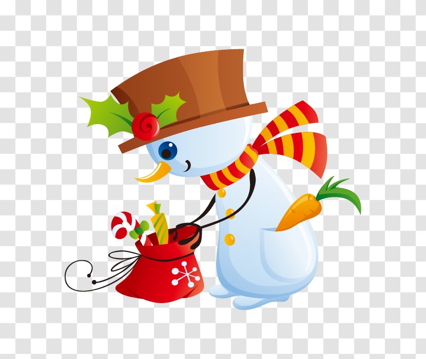 Santa Claus Christmas Snowman Snowflake - Take Gift Transparent PNG