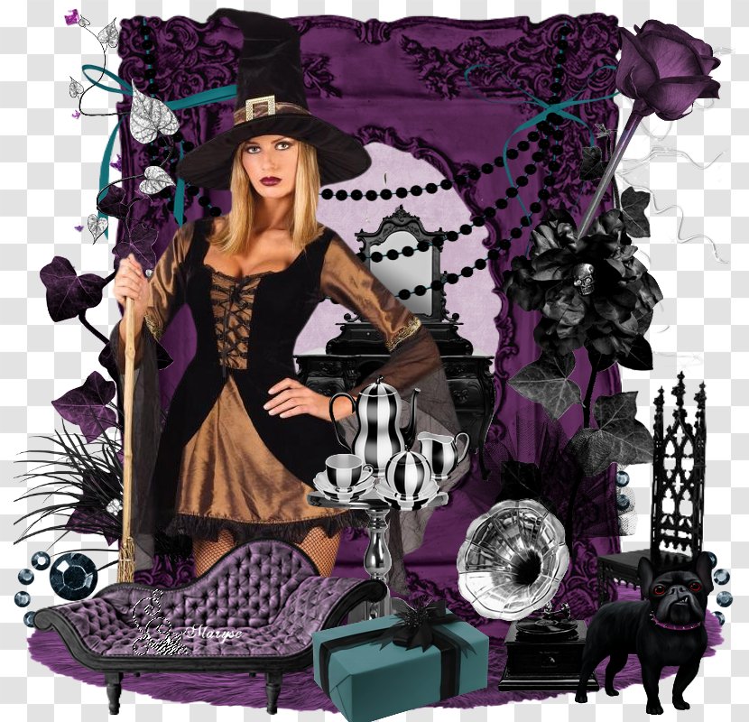 Witchcraft Costume - Violet - Gotic Transparent PNG