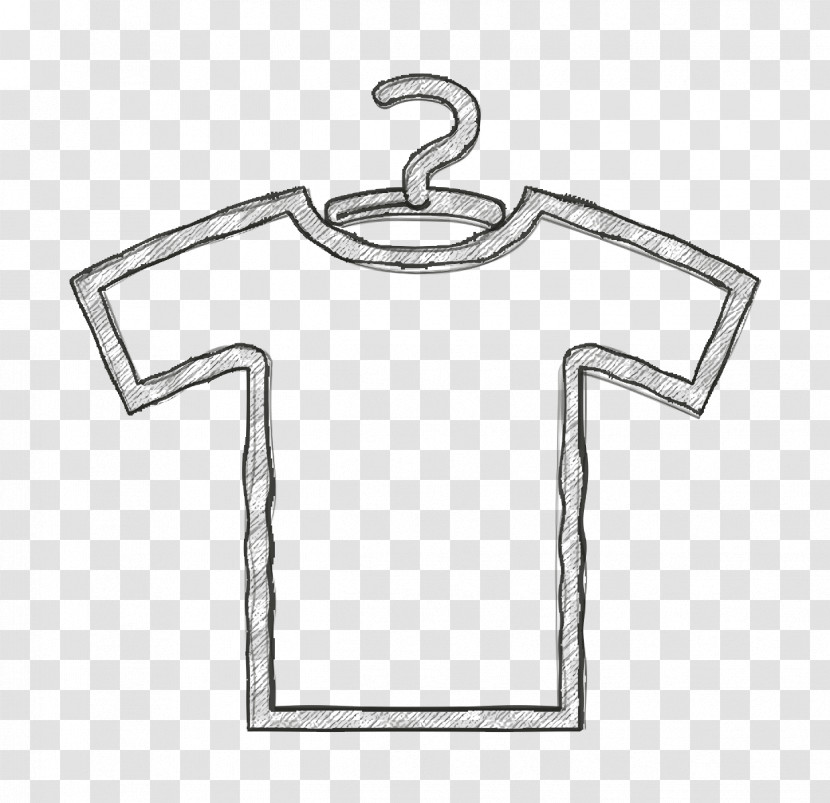 Stationery Icon Shirt Outline With Hanger Icon Hanger Icon Transparent PNG