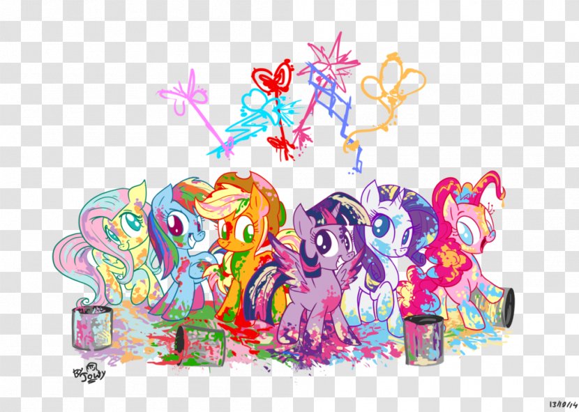 Rainbow Dash Twilight Sparkle Rarity Art Pony - Pink - Hand Painted Transparent PNG