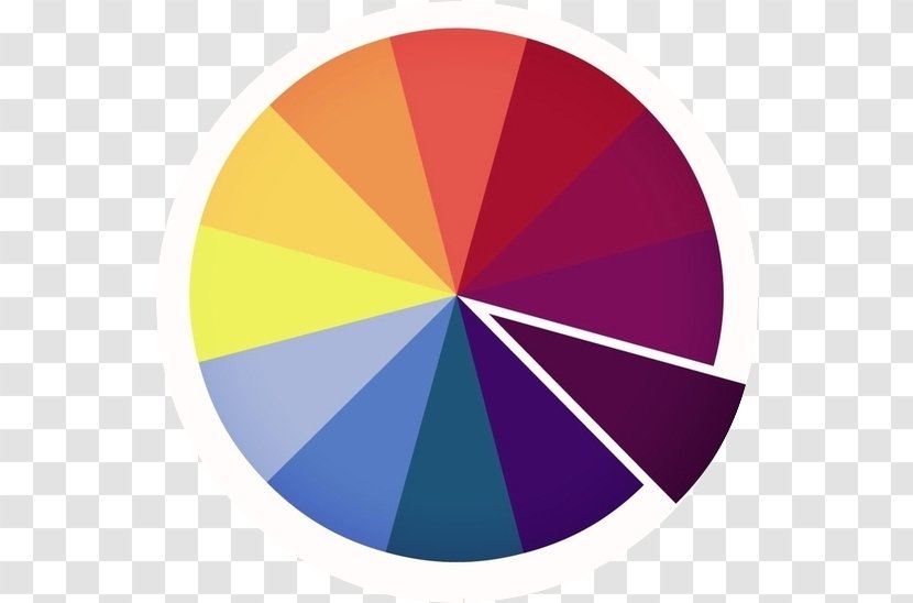 Color Wheel Primary Yellow Scheme - Blue - Gradually Transparent PNG