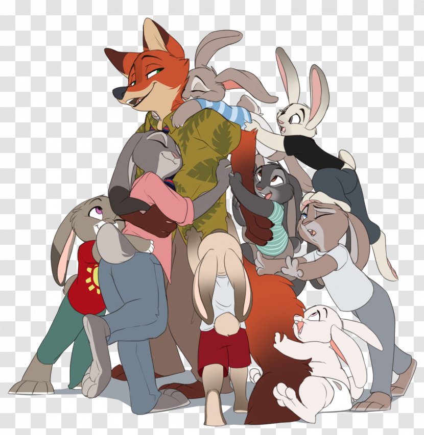 Nick Wilde Lt. Judy Hopps Fan Art Finnick Character - Zootopia Transparent PNG