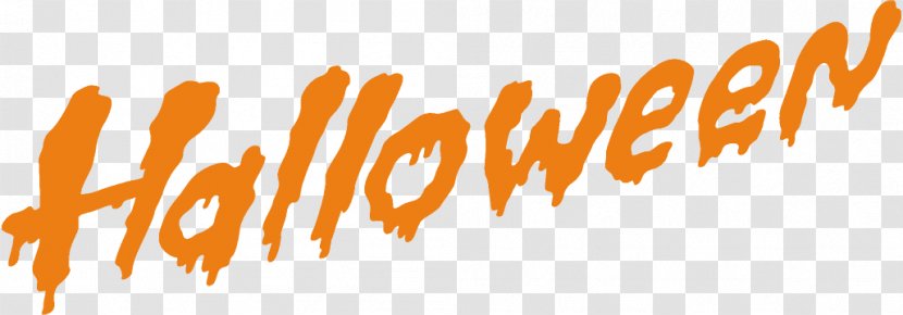 Halloween Font Happy - Logo - Orange Transparent PNG