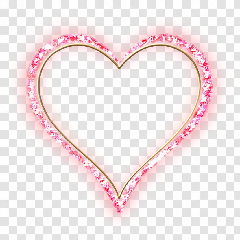 Picture Frames Heart Pink Diamond Clip Art - Valentine S Day - Label Transparent PNG