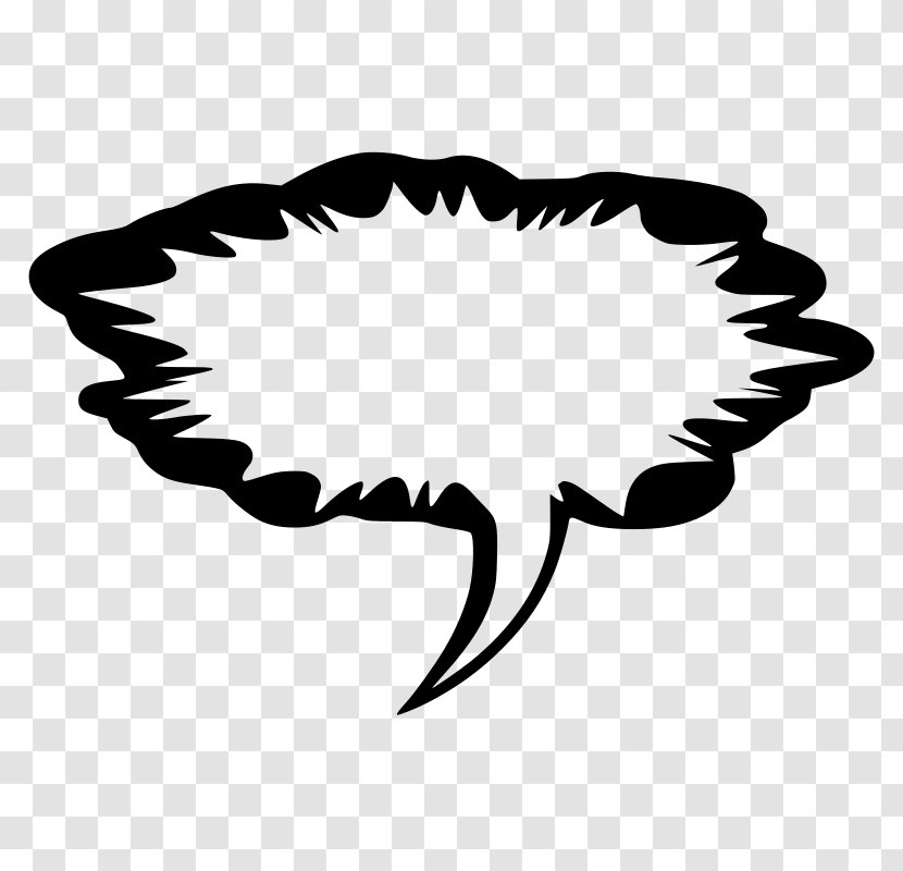 Speech Balloon Comics Clip Art - Black And White - Pto Transparent PNG