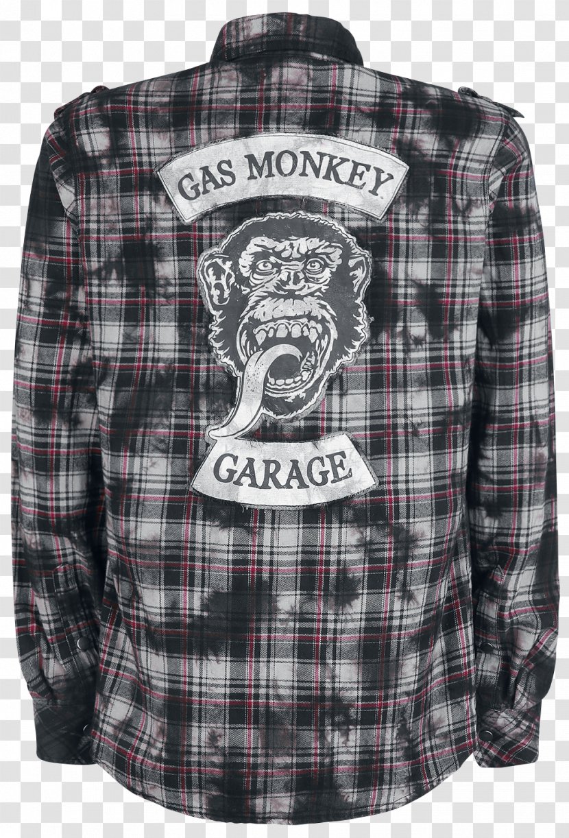 Tartan T-shirt Gas Monkey Garage Mens 04 Baseball Long Sleeve T Shi Hoodie Product - Plaid Transparent PNG