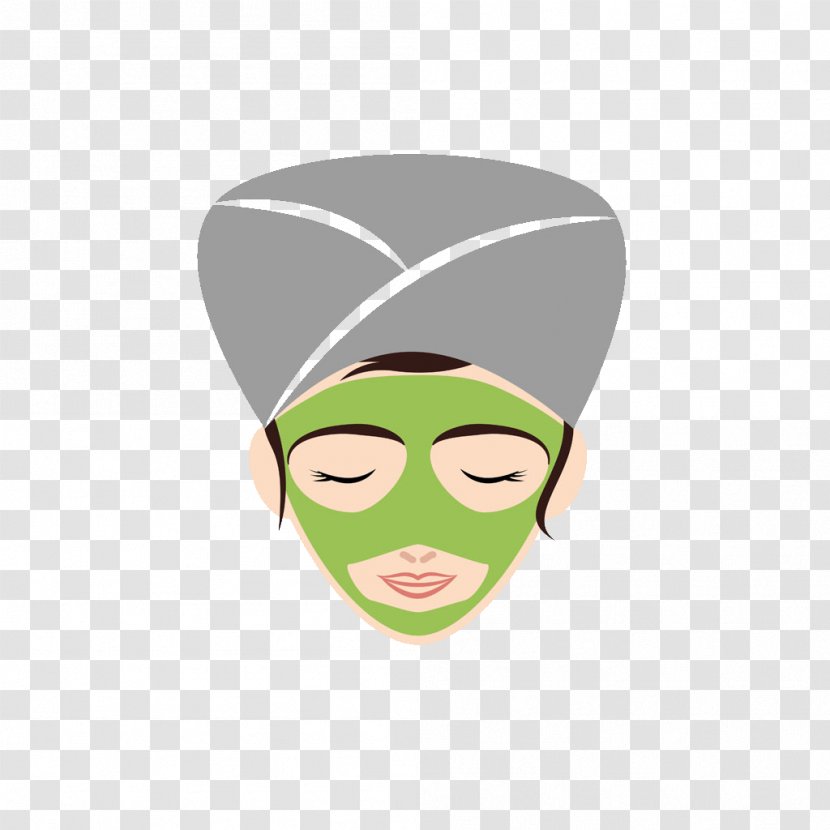 Face Facial Woman - Cosmetics - Apply Mask Cartoon Transparent PNG