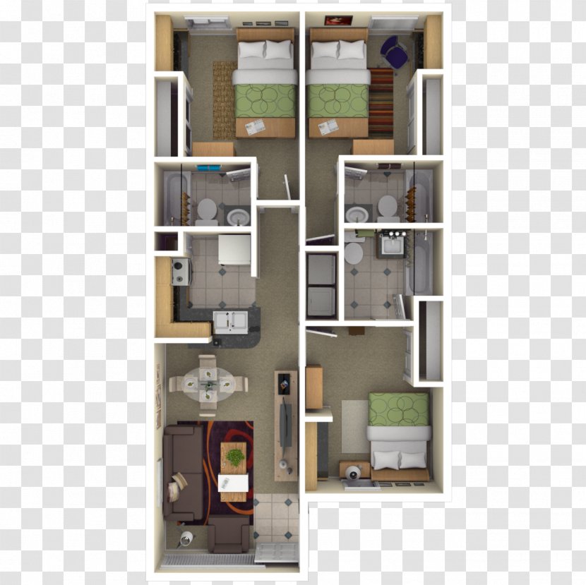 Floor Plan Apartment House Room - Tiger Woods Transparent PNG