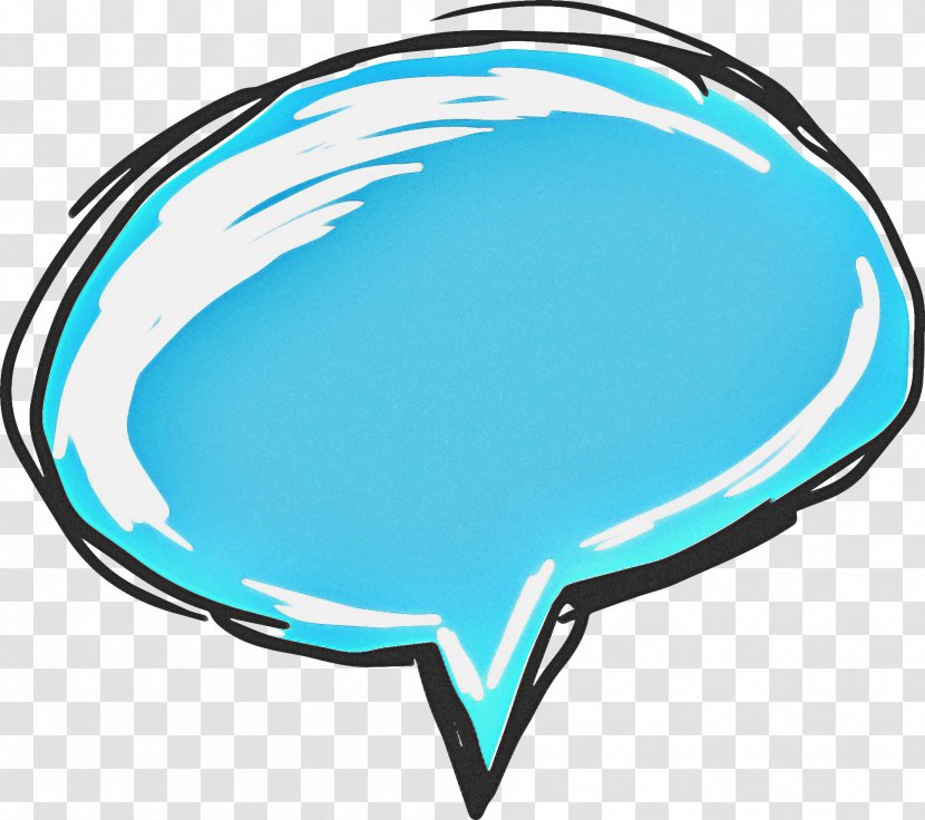 Cartoon Speech Bubble - Conversation - Teal Turquoise Transparent PNG