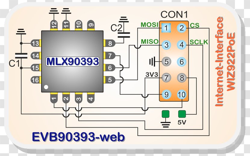 Hall Effect Sensor Electronic Circuit Electronics - Diagram - 3d Transparent PNG