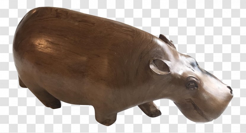 Cattle Pig Hippopotamus Tapir Sculpture - Chairish - Hippo Transparent PNG