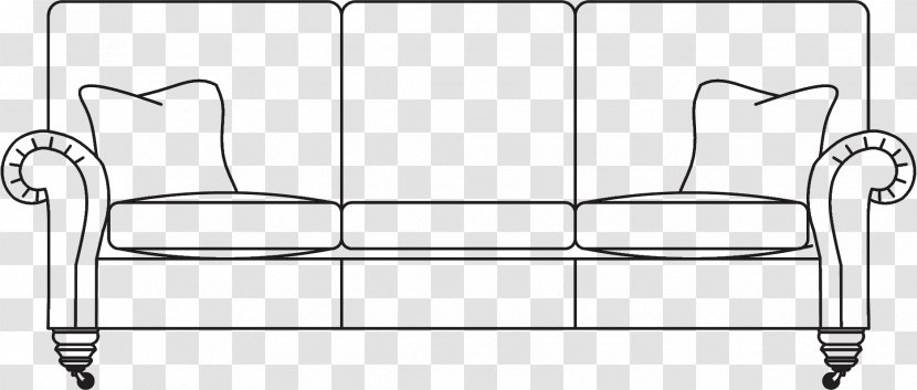 Couch Line Art 3 Seater Sofa Drawing Design Transparent PNG