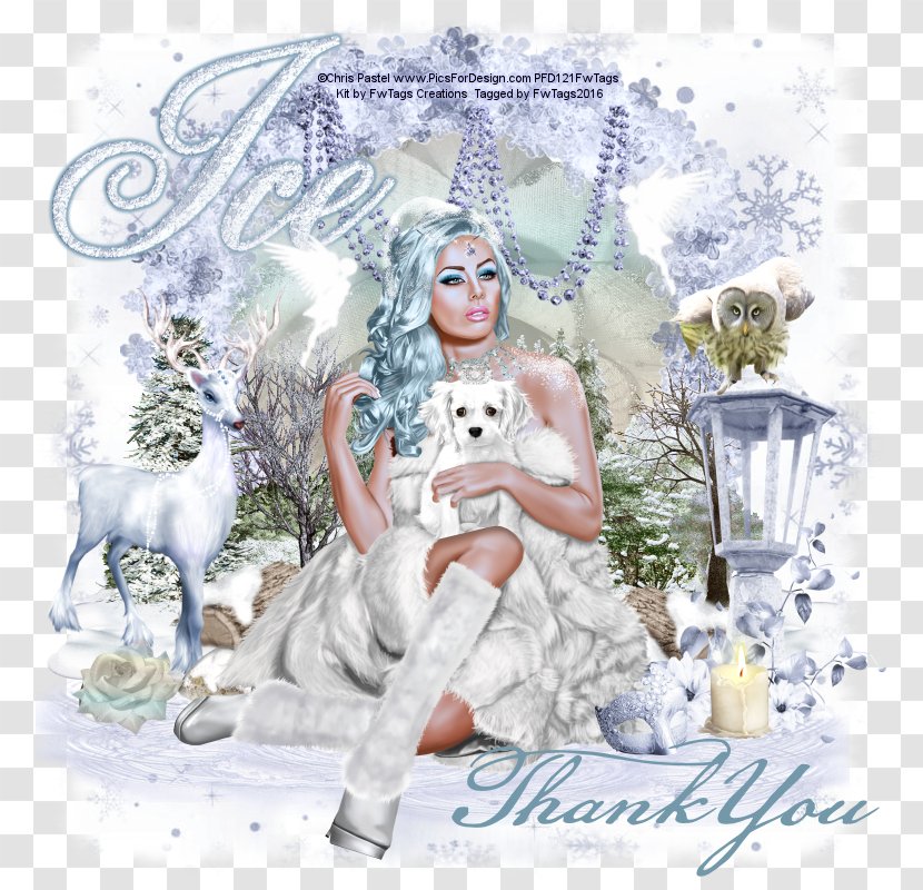 Costume Design Winter Christmas - Mythical Creature - Thank You Tag Transparent PNG