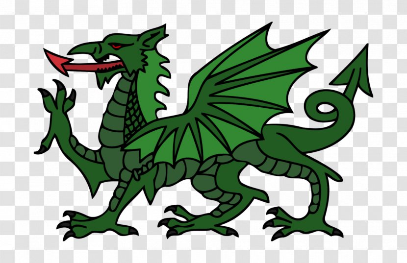 Flag Of Wales Welsh Dragon Book Taliesin People - Green - Dragons Watercolor Transparent PNG
