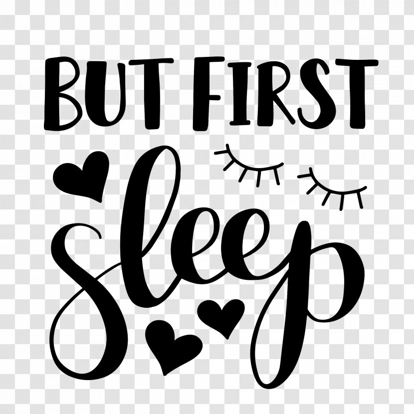 Sleep Silhouette Sticker Pillow Clip Art - Black And White Transparent PNG