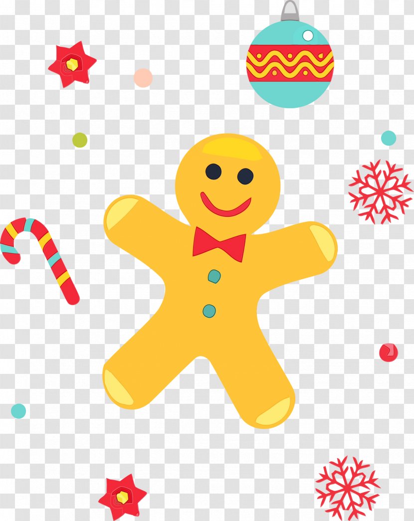 Gingerbread - Christmas Ornament - Wet Ink Transparent PNG