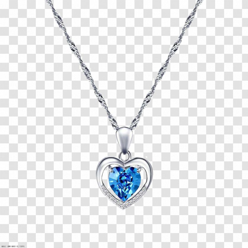 Locket Necklace Gemstone Blue Transparent PNG