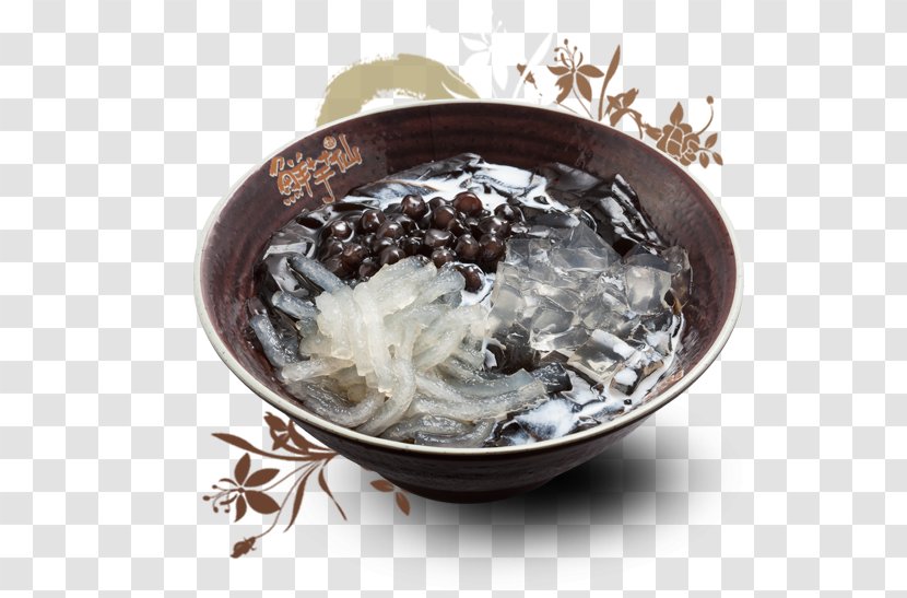 Grass Jelly Meet Fresh Vietnam Gelatin Dessert Guilinggao Cao Ireng - Bowl - Lotus Seed Transparent PNG