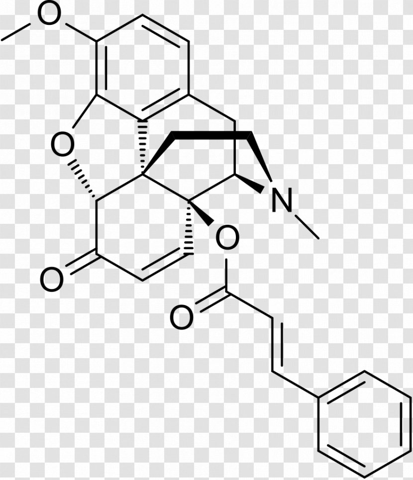 6-Monoacetylmorphine Heroin Drug Analgesic - Line Art - Polysorbate 80 Structure Transparent PNG