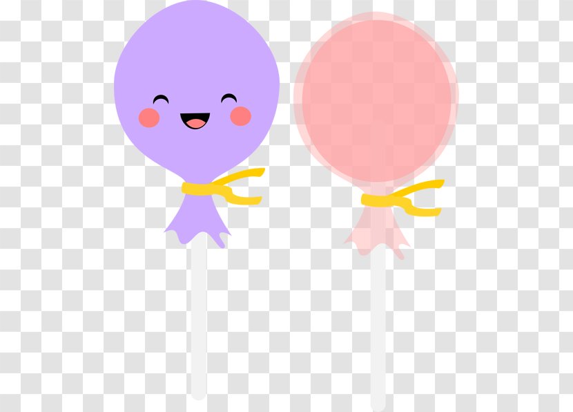 Pink M Balloon Character Line Clip Art Transparent PNG