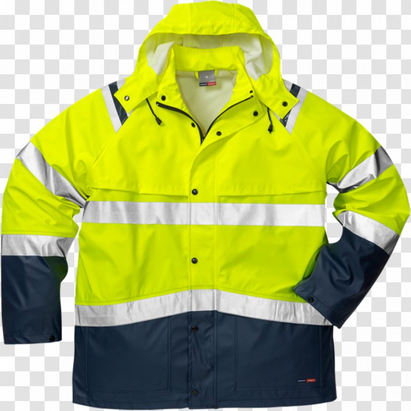 Jacket High-visibility Clothing Raincoat Workwear - Waterproofing - Rain Gear Transparent PNG