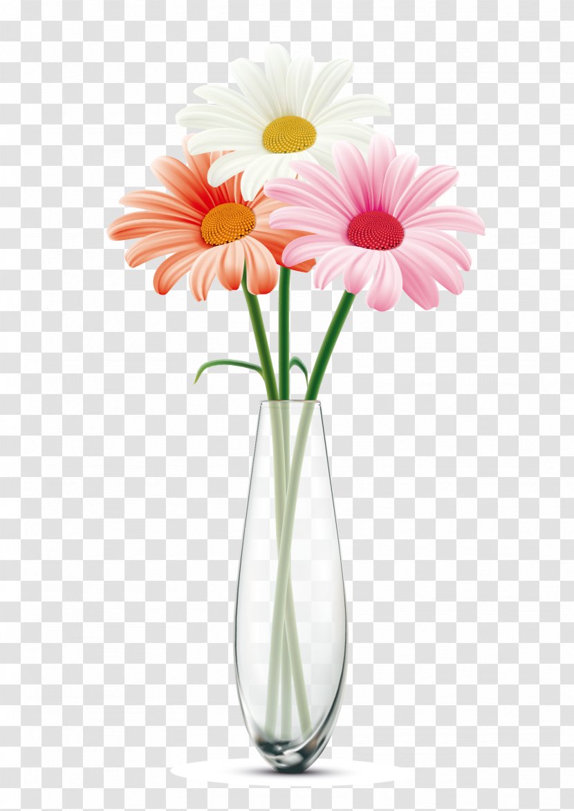 Flower Bouquet Vase Euclidean Vector - Floristry - Bunch Of Flowers In A Transparent PNG