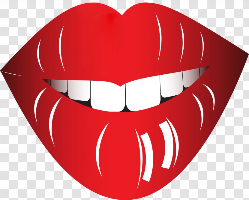 Mouth Tooth Lip Smile Tongue - Cartoon - Happiness Transparent PNG