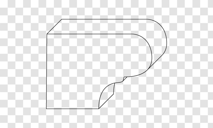 White Furniture Line Art Point - Angle Transparent PNG