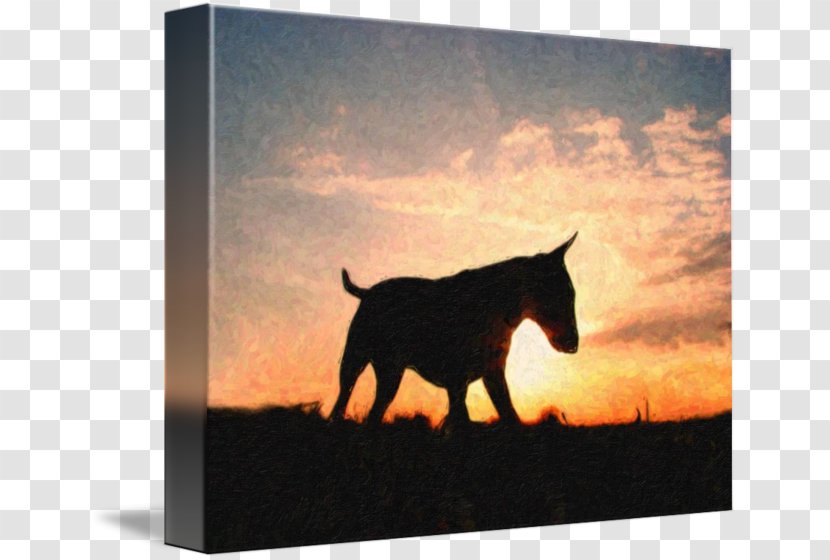 Bull Terrier Canvas Print Art Painting Transparent PNG