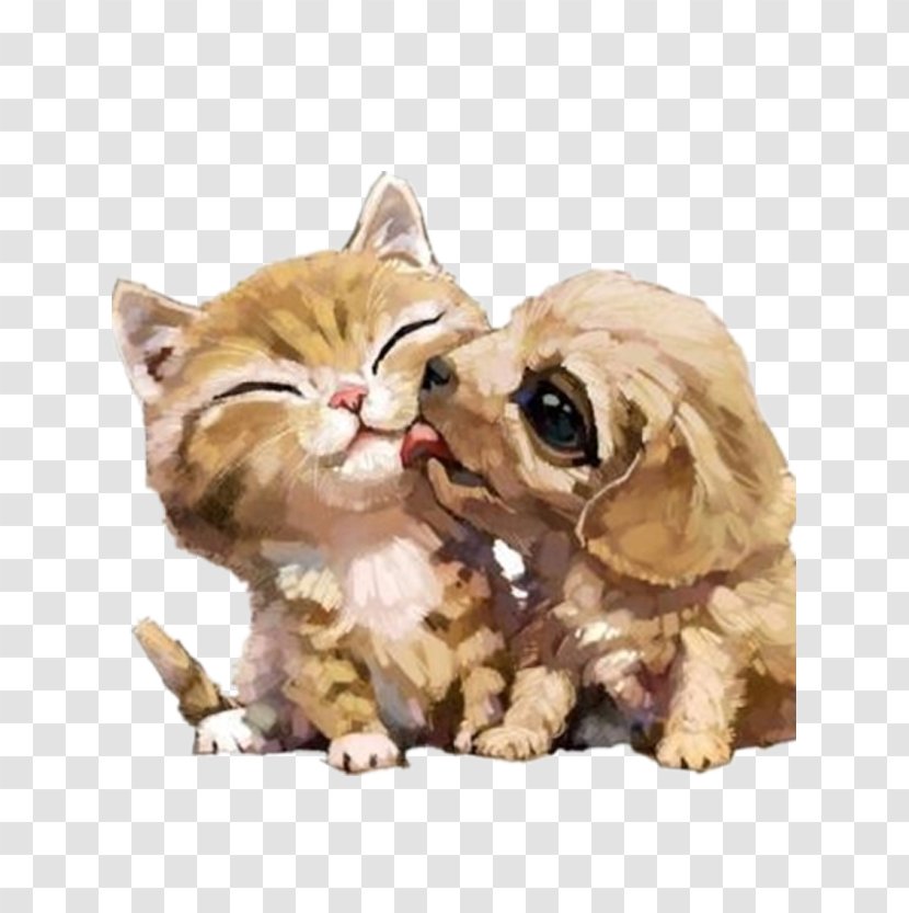 Dog Cat Pet Watercolor Painting - Tail - Brown Kitten Transparent PNG