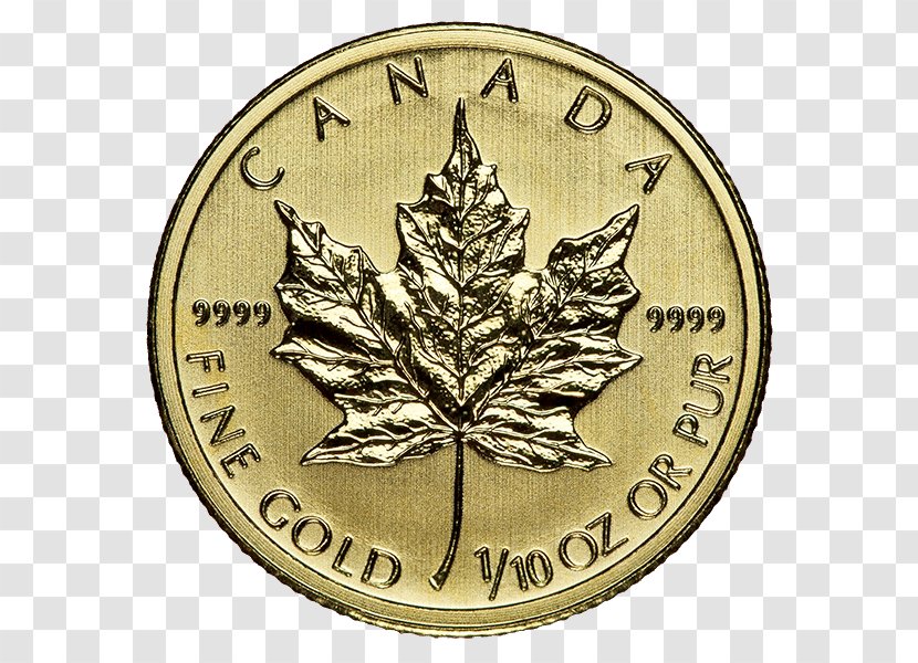 Canada Canadian Gold Maple Leaf Coin Transparent PNG