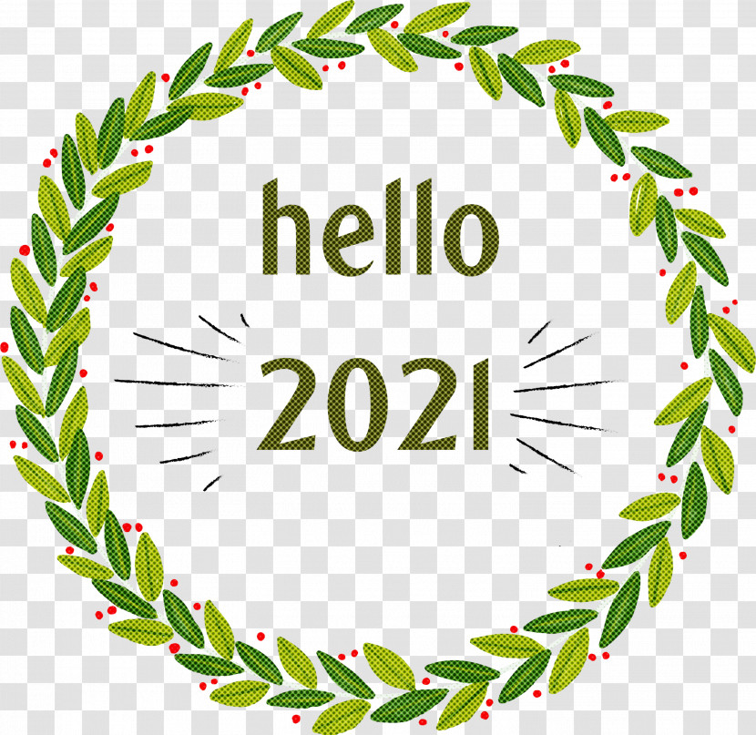 Hello 2021 Happy New Year Transparent PNG