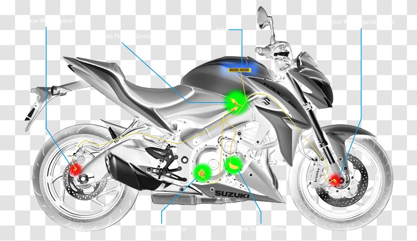 Suzuki GSX Series Motorcycle Traction Control System GSX-S1000 - Automotive Design Transparent PNG
