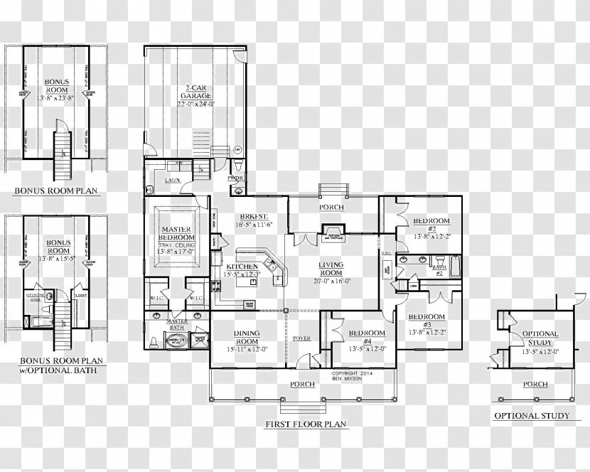 House Plan Storey Floor - Dining Room Transparent PNG