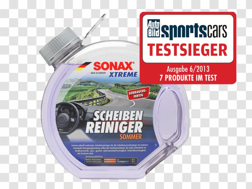Car Vehicle Screen Wash Liquid Sonax Liter - Volume Transparent PNG