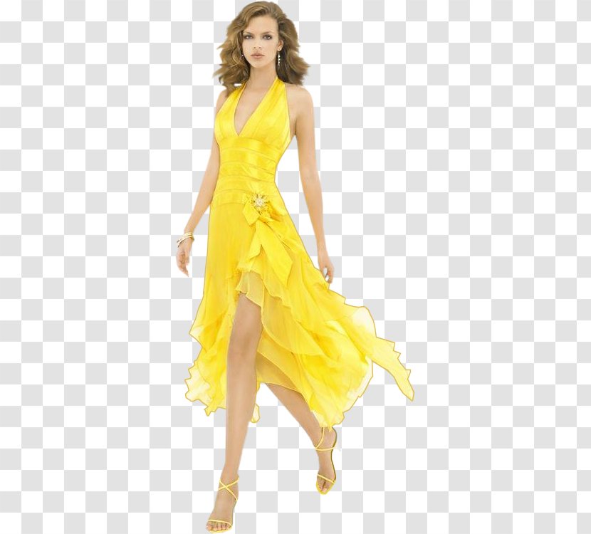 Cocktail Dress Yellow Fashion Prom - Flower - Old Ladies Transparent PNG