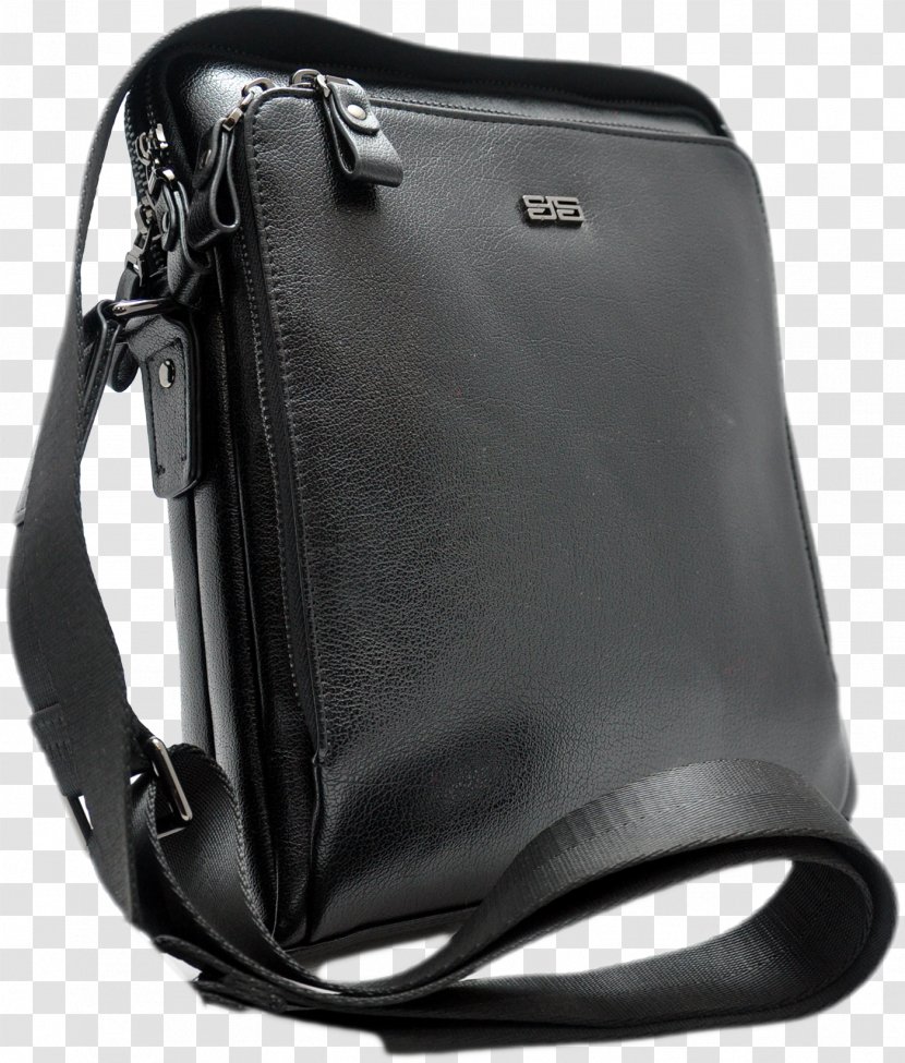Messenger Bags Handbag Leather Baggage - Black - Bag Transparent PNG