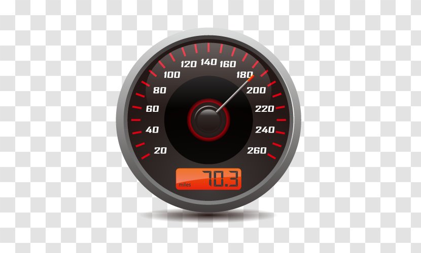 Car Speedometer Download - Meter - Vector Speed Dial Transparent PNG