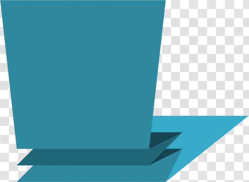 Paper Web Banner - Aqua - Vector Transparent PNG